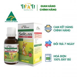 Siro ho Selituss 100ml là sản phẩm nhập khẩu nguyên hộp từ Úc với thành phần tự nhiên 100%, giúp giảm ho nhanh chóng, long đờm hiệu quả và hỗ trợ hệ miễn dịch tự nhiên. Sản phẩm giúp bảo vệ hệ hô hấp của bé, đặc biệt là trẻ sơ sinh từ 0 tháng tuổi, giúp giảm ho và phòng ngừa tái phát cơn ho.